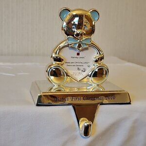 Harvey Lewis Stocking Holder Babys First Christmas Swarovski Bear Photo Frame
